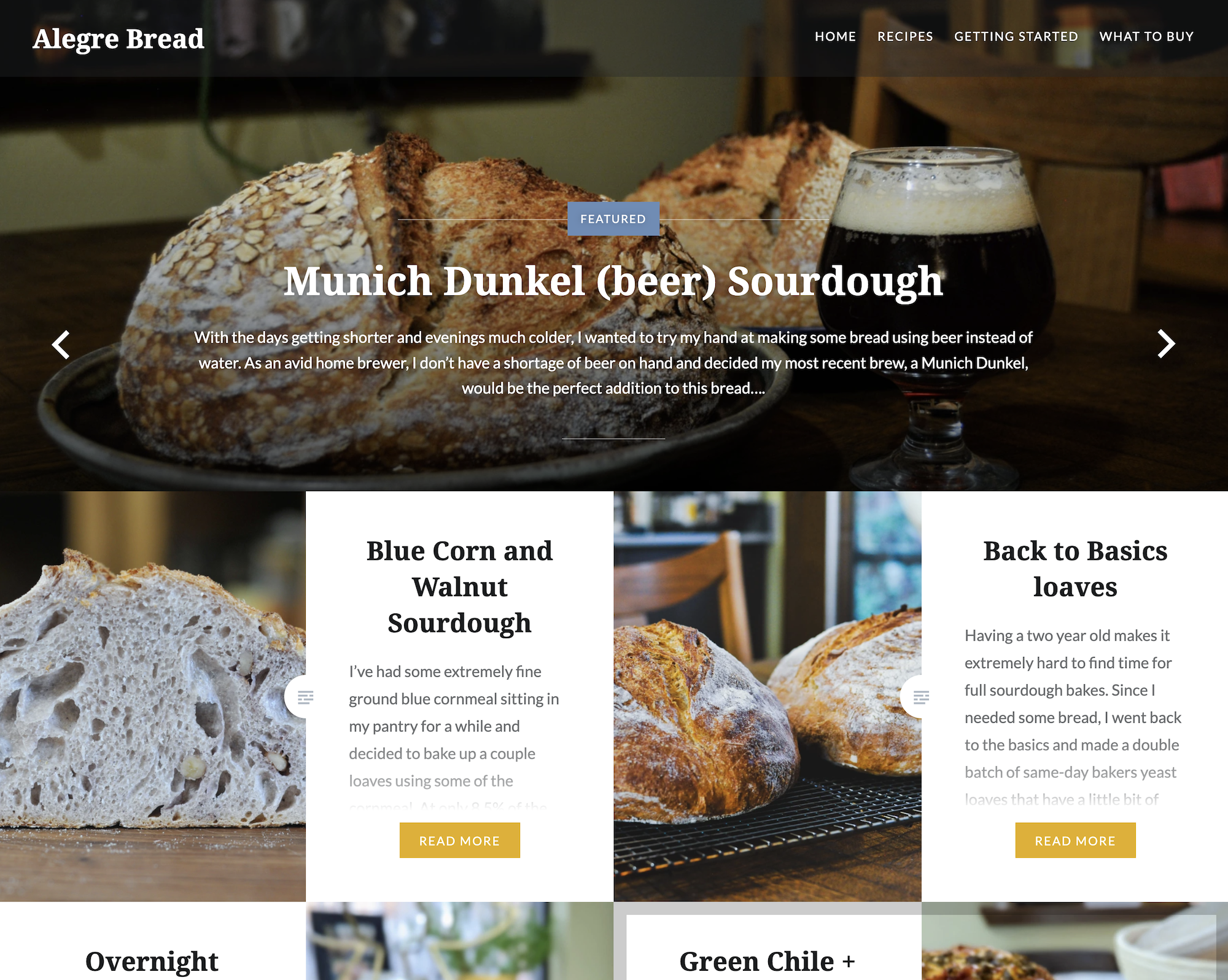 AlegreBread home page
