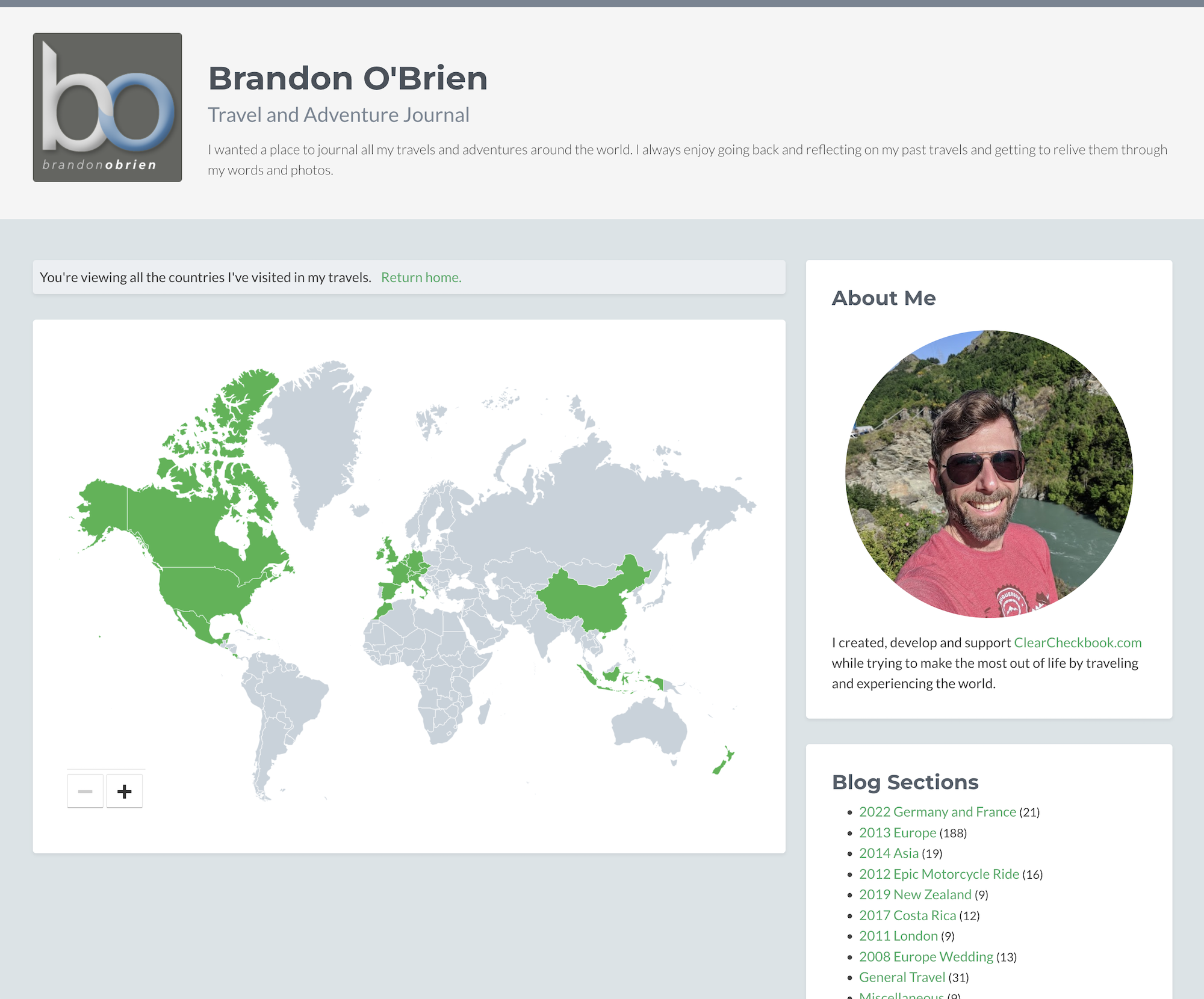 BrandonOBrien Country Map