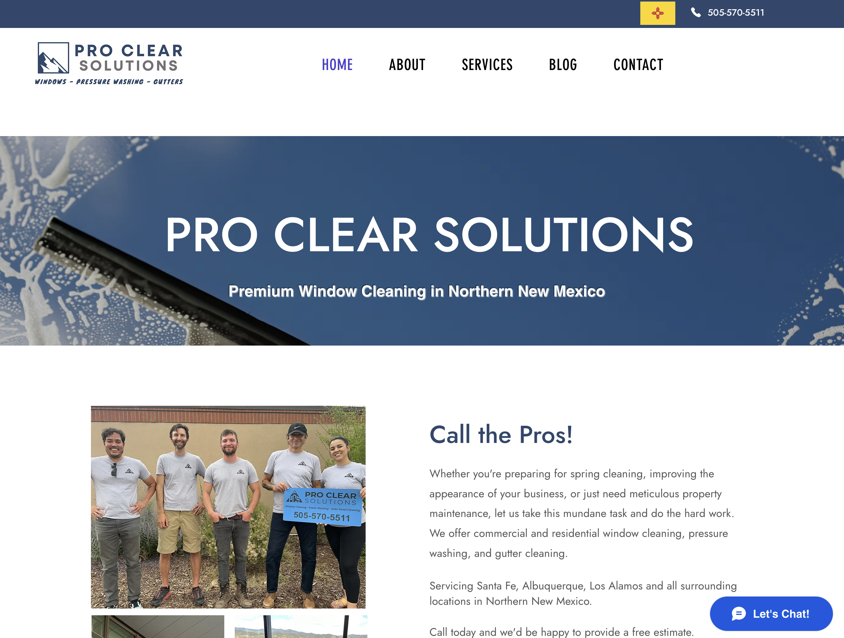 Pro Clear Solutions home page